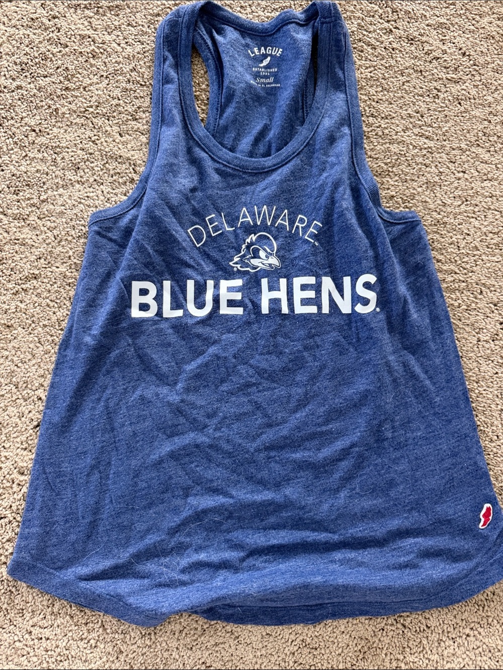 League Blue Delaware Blue Hens Racerback Tank